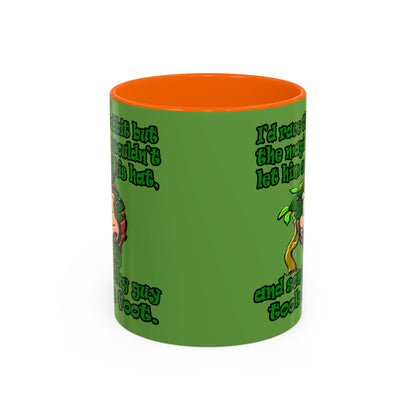 turtle race - Accent Mug (green)