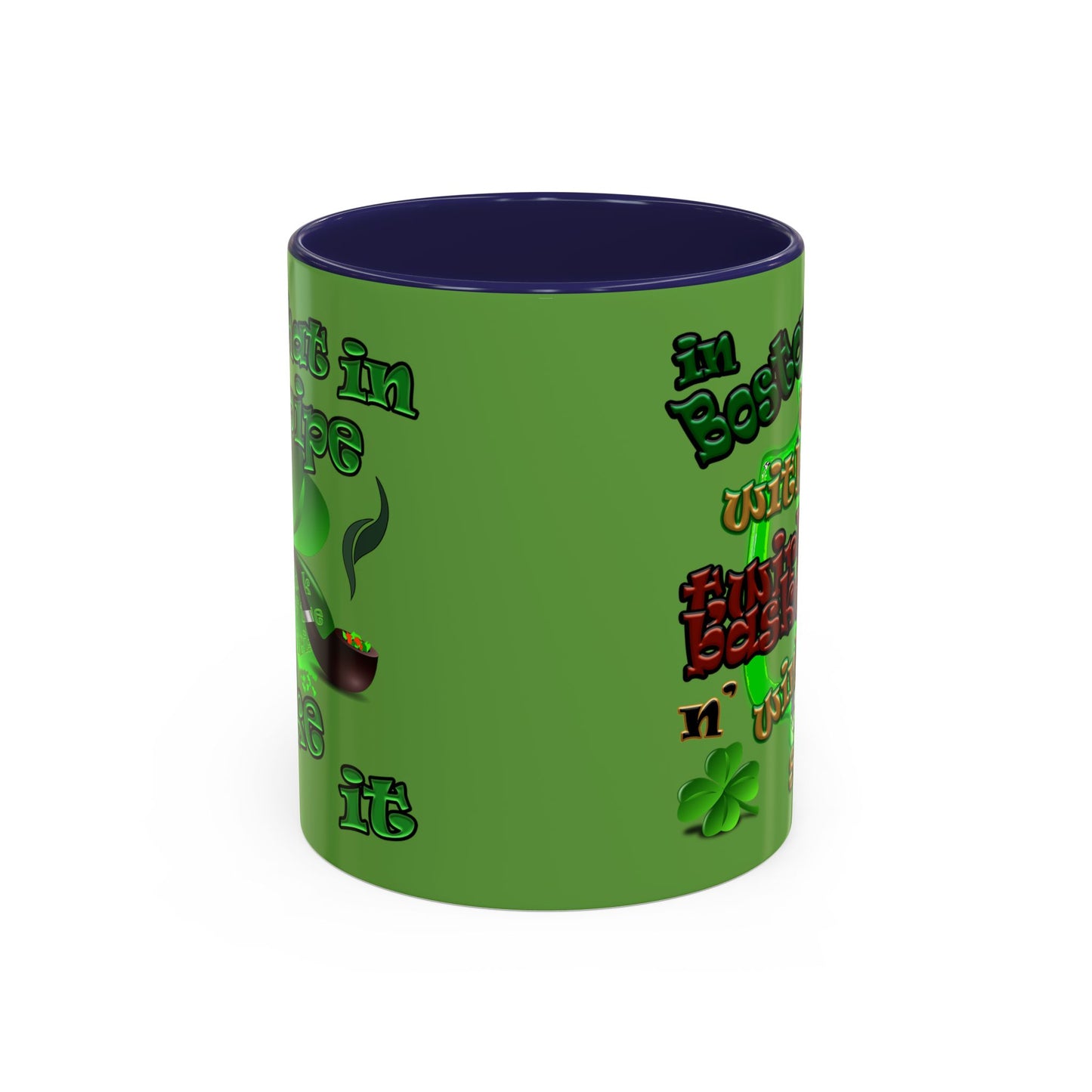celtics logo - Accent Mug (green)