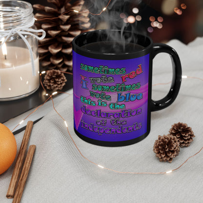 declaration of the independents - Black Mug (purple-pink wave)