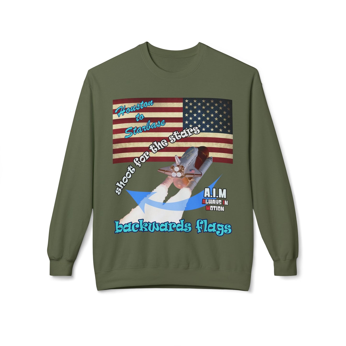 shoot for the stars - Unisex Midweight Softstyle Fleece Crewneck Sweatshirt