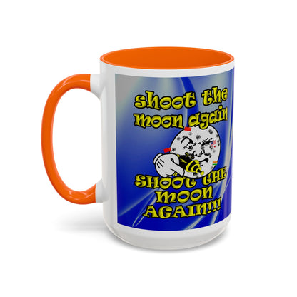 shoot the moon again - Accent Mug (blue-white wave)