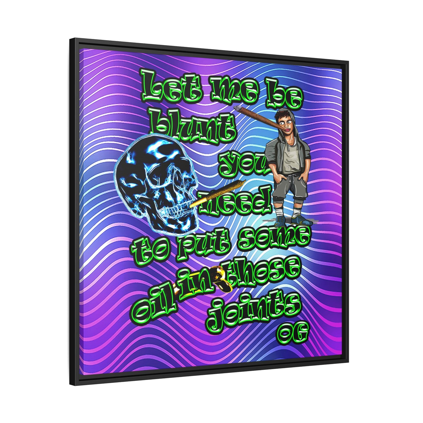 og - framed canvas art (purple wave)
