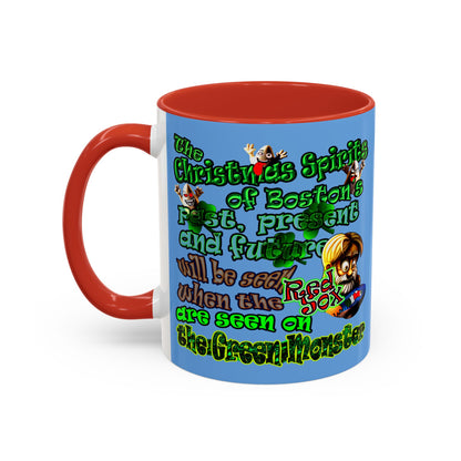 christmas spirits of boston - Accent Mug (light blue)