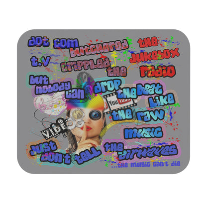 drop the beat - Mouse Pad (Rectangle) (grey)