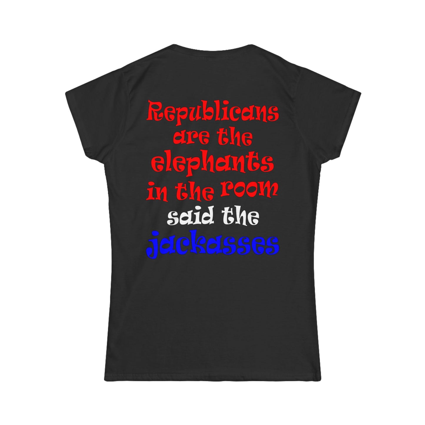 donkeys and elephants - Women's Softstyle Tee