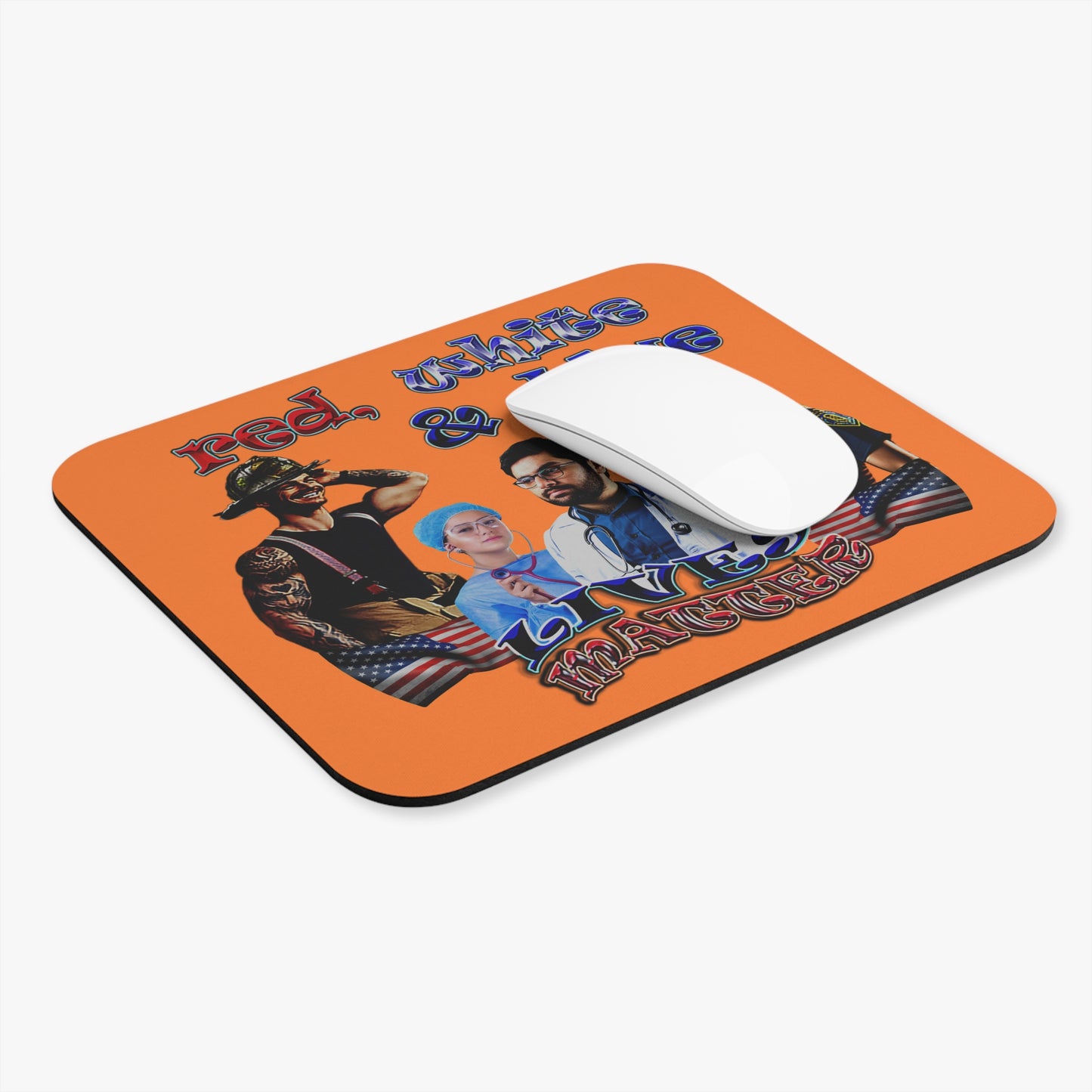 rw&b lives matter - Mouse Pad (Rectangle) (crusta)