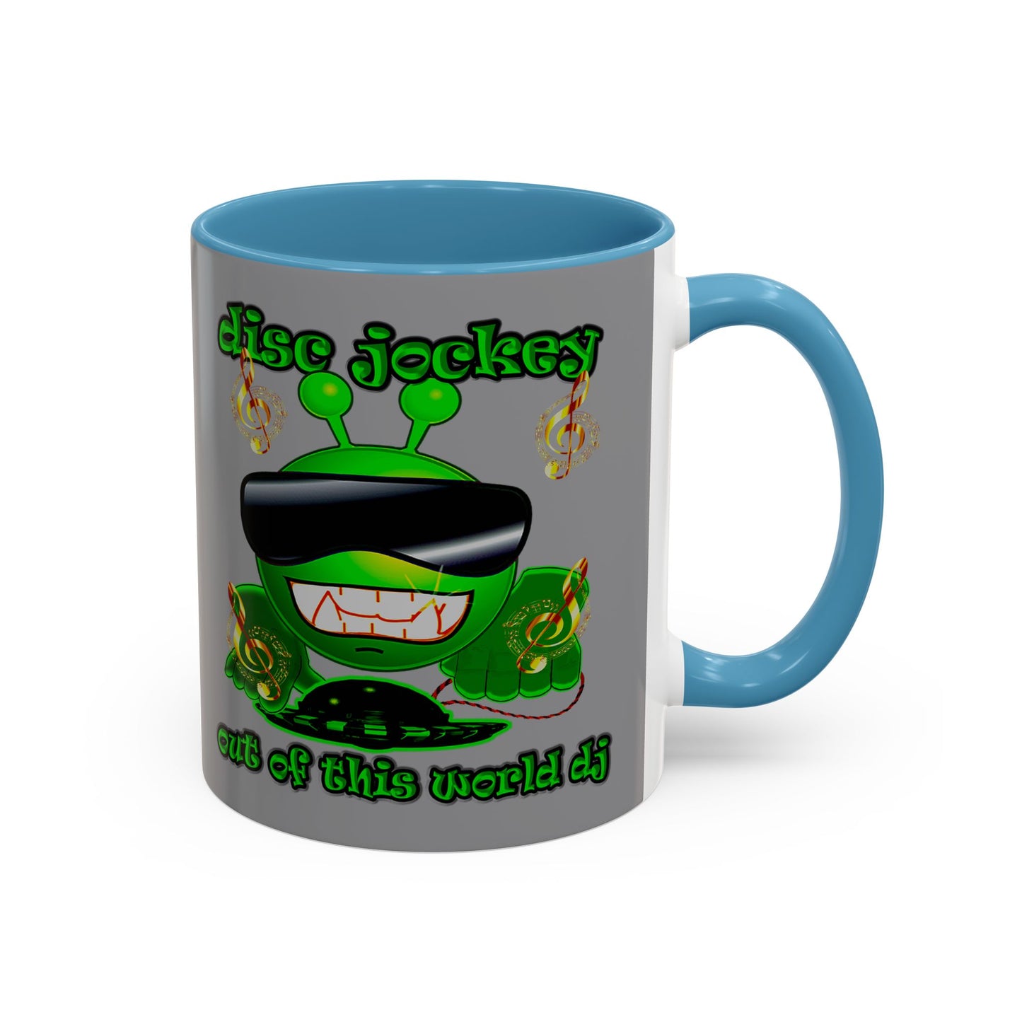 disc jockey - Accent Mug (grey)
