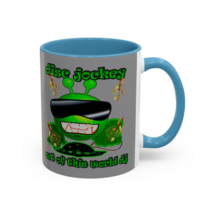 disc jockey - Accent Mug (grey)