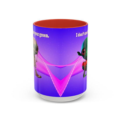 I don't care that your grey - Accent Mug (purple-pink wave)