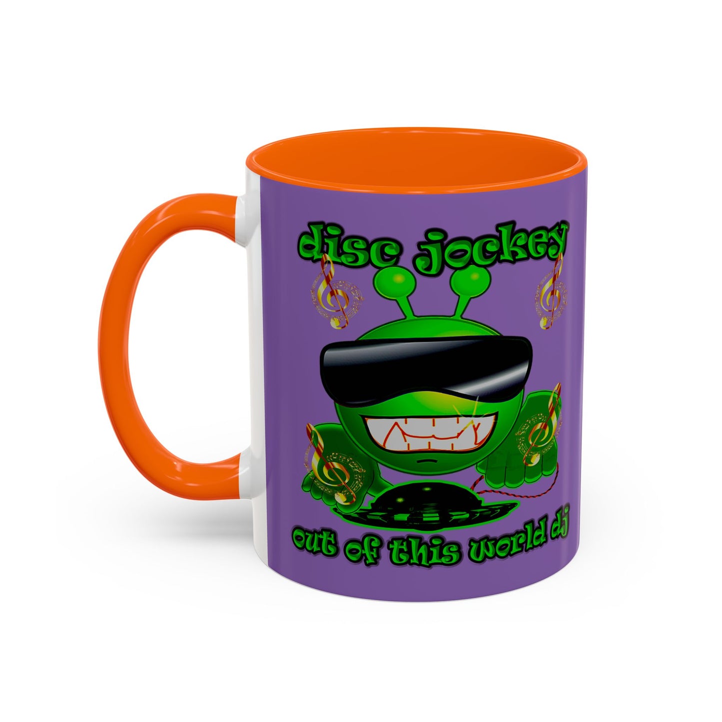 disc jockey - Accent Mug (light purple)