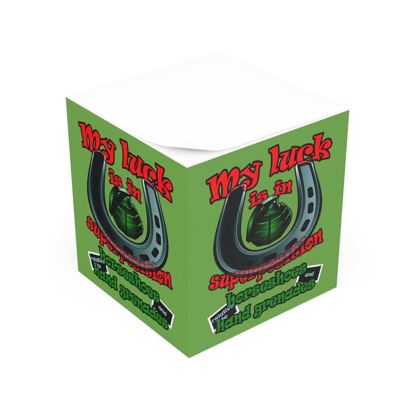 my luck - note cube (green)