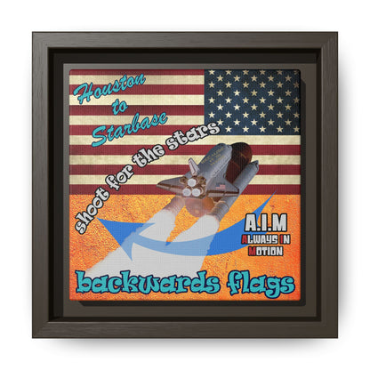 shoot for the stars - framed canvas art (burnt orange)