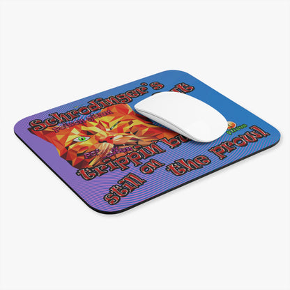 schrodinger's cat - Mouse Pad (Rectangle) (light blue-purple wave)