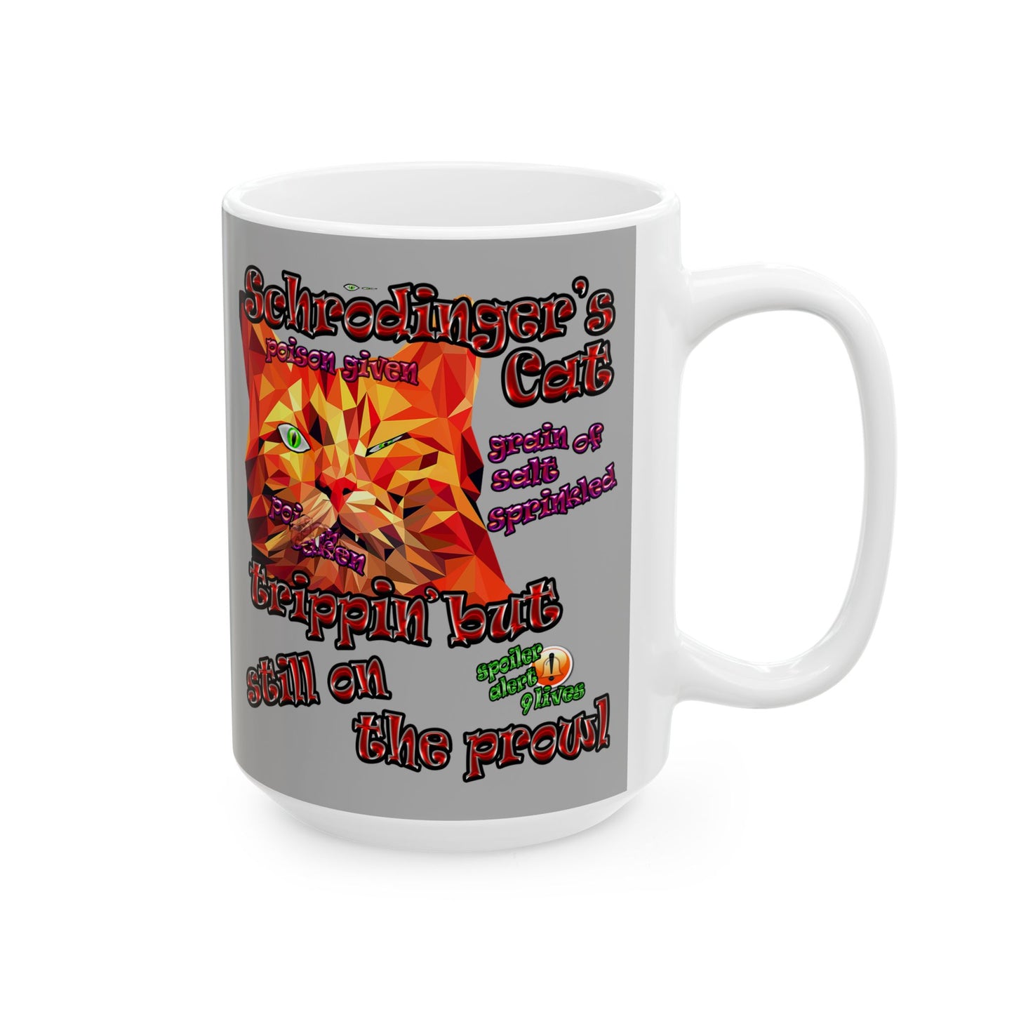 schrodinger's cat - White Mug (light grey)