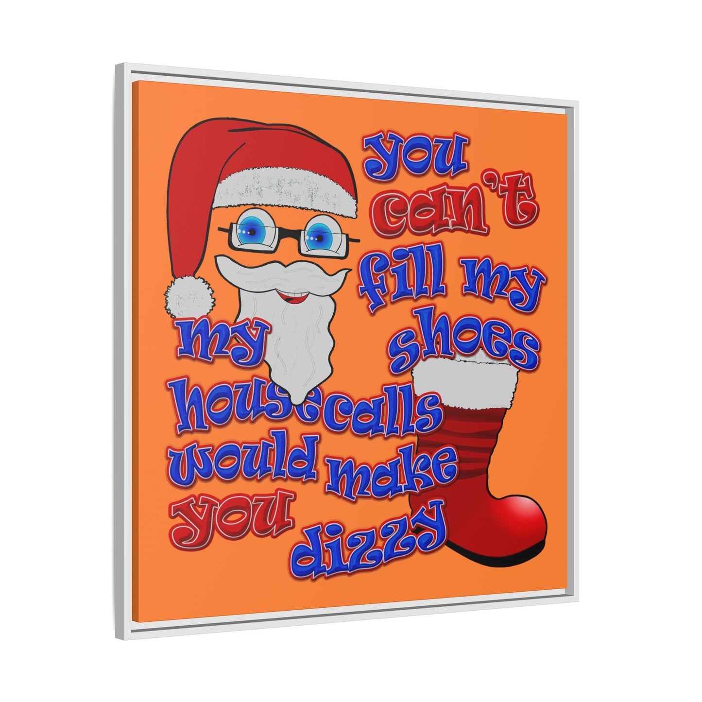 santa's shoes - framed canvas art (crusta)