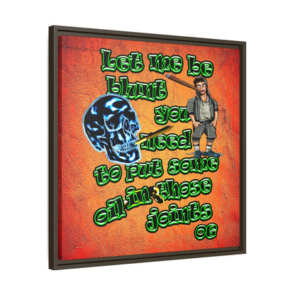 og - framed canvas art (burnt orange)