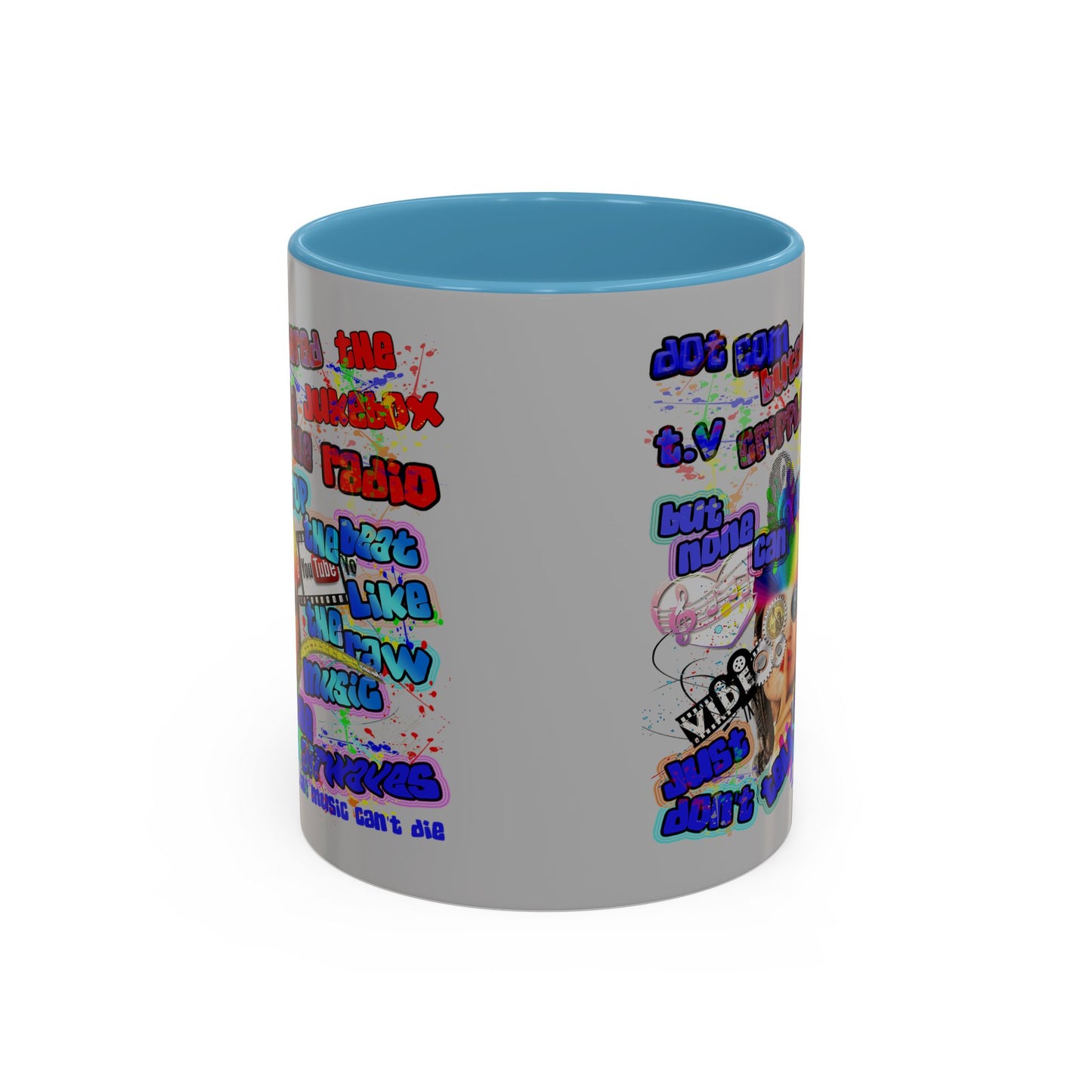 drop the beat - Accent Mug (light grey)