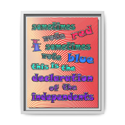 declaration of the independents - framed canvas art (yellow-orange wave)