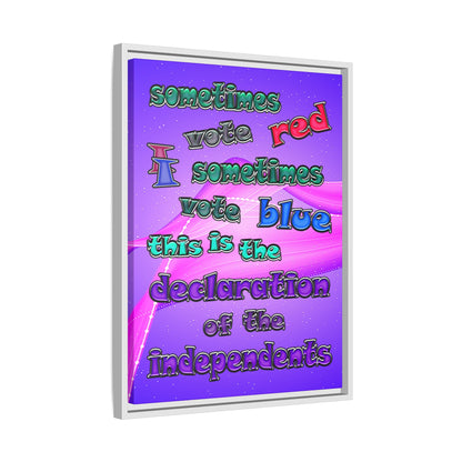 declaration of the independents - framed canvas art (purple-pink wave)