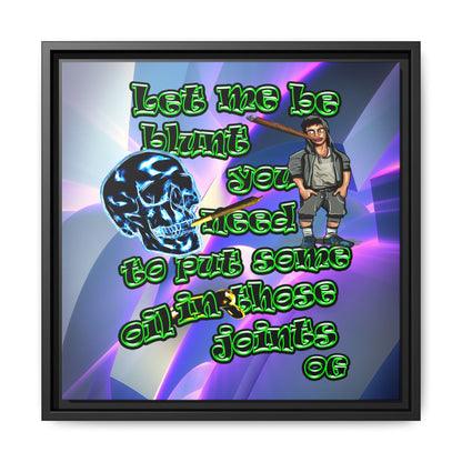 og - framed canvas art (grey-pink wave)