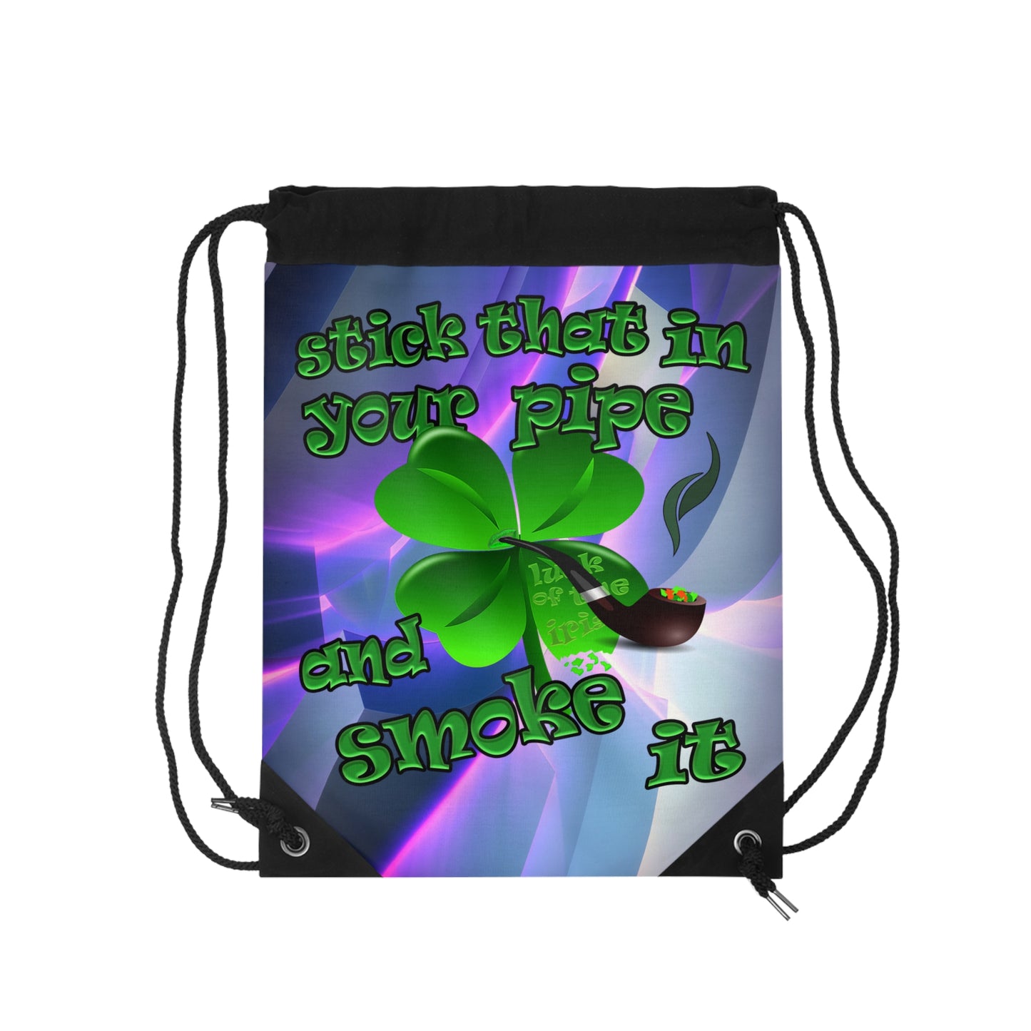 celtics logo - Drawstring Bag (grey-pink wave)