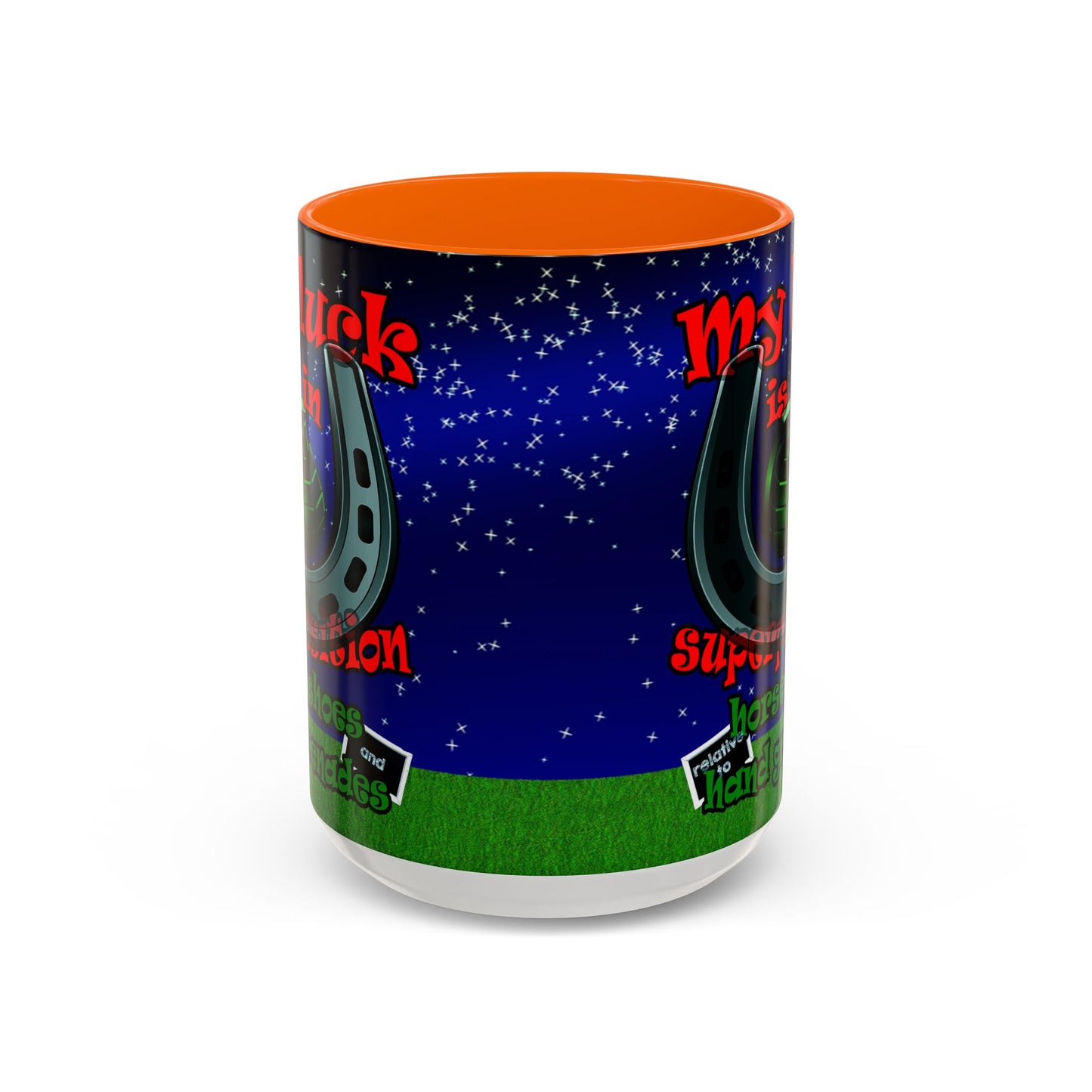 my luck - Accent Mug ('snoops' background)