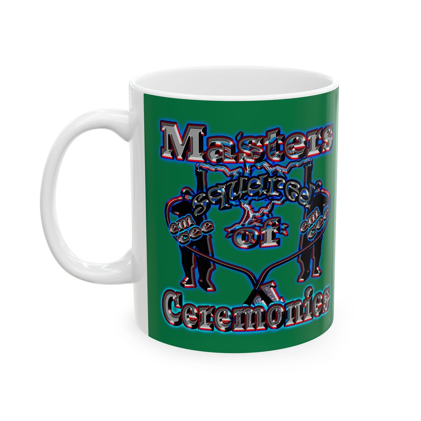 em cee squared - White Mug (dark green)