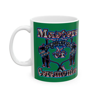 em cee squared - White Mug (dark green)