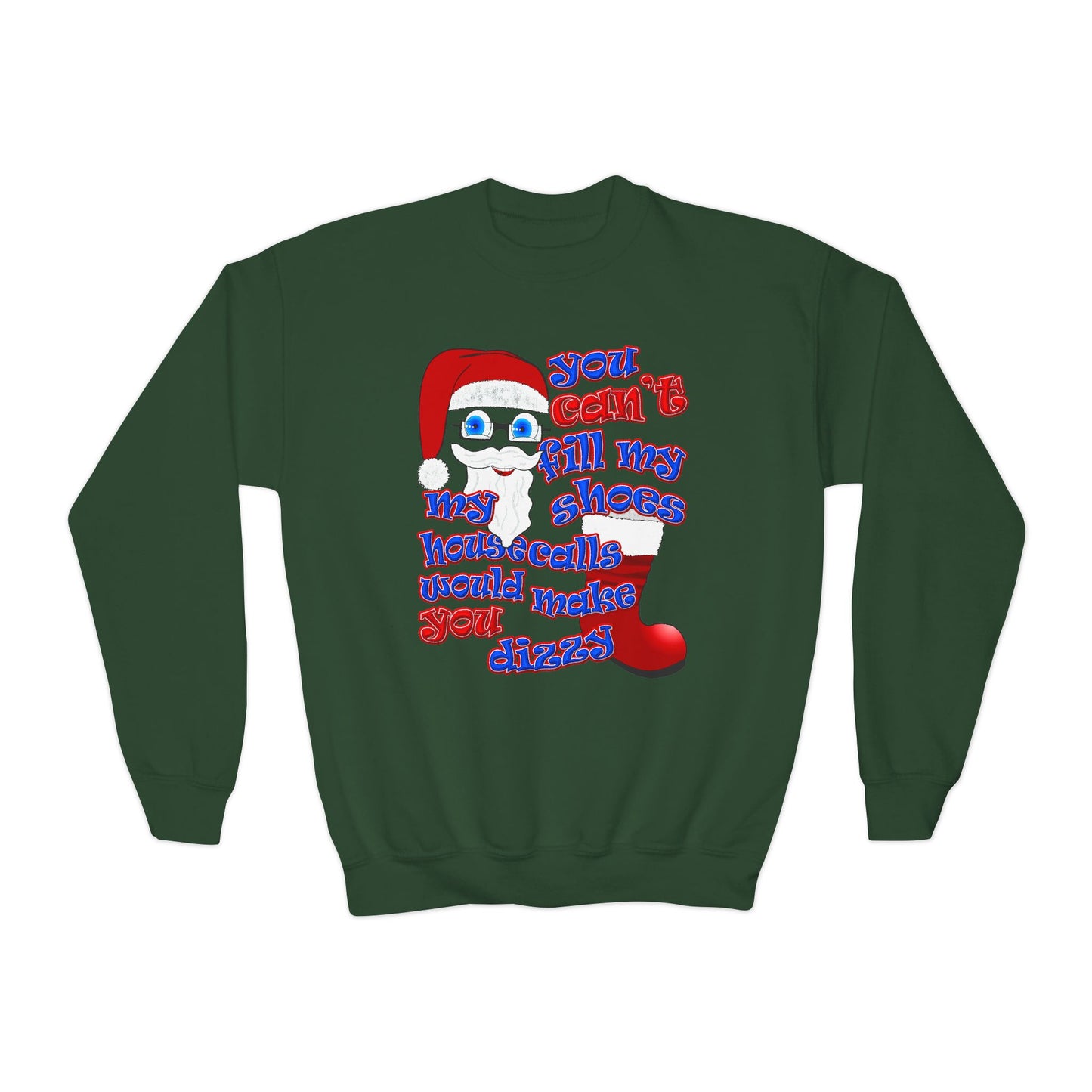 santa's shoes - Youth Crewneck Sweatshirt