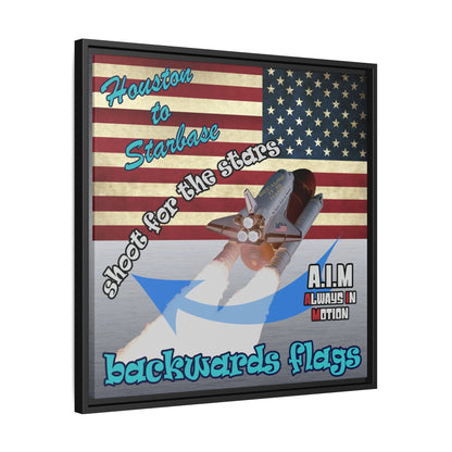 shoot for the stars - framed canvas art (brushed nickel)