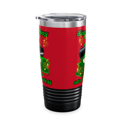 disc jockey - Ringneck Tumbler, 20oz (dark red)