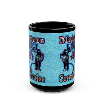 em cee squared - Black Mug (faded dark blue)