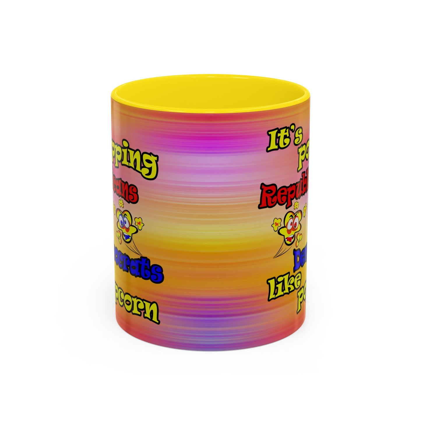 popping like popcorn - Accent Mug (color blur)