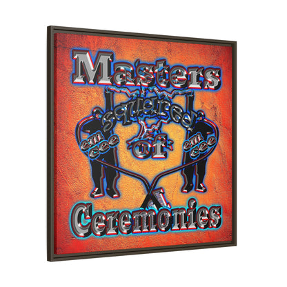 em cee squared - framed canvas art (burnt orange)