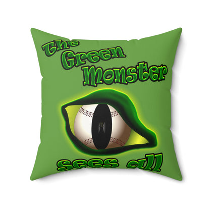 green monster - Faux Suede Square Pillow - (green)