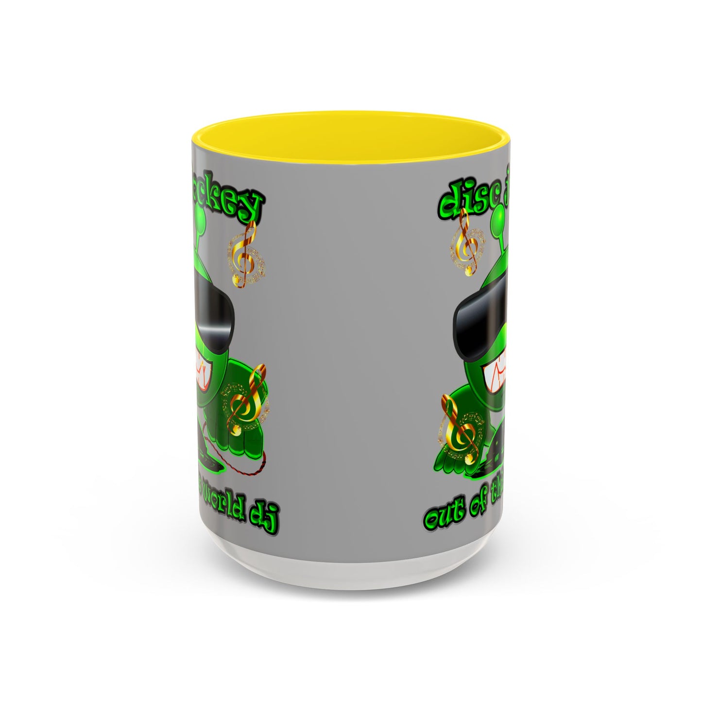 disc jockey - Accent Mug (light grey)