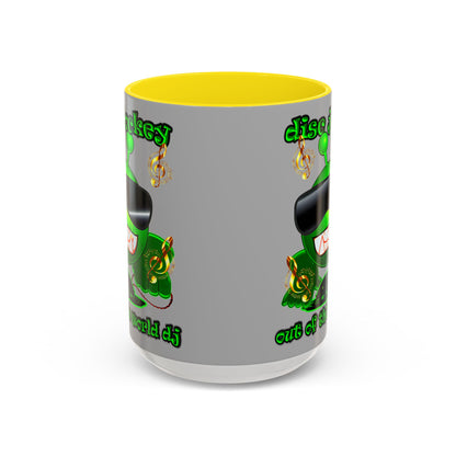 disc jockey - Accent Mug (light grey)