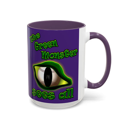 green monster - Accent Mug (purple)