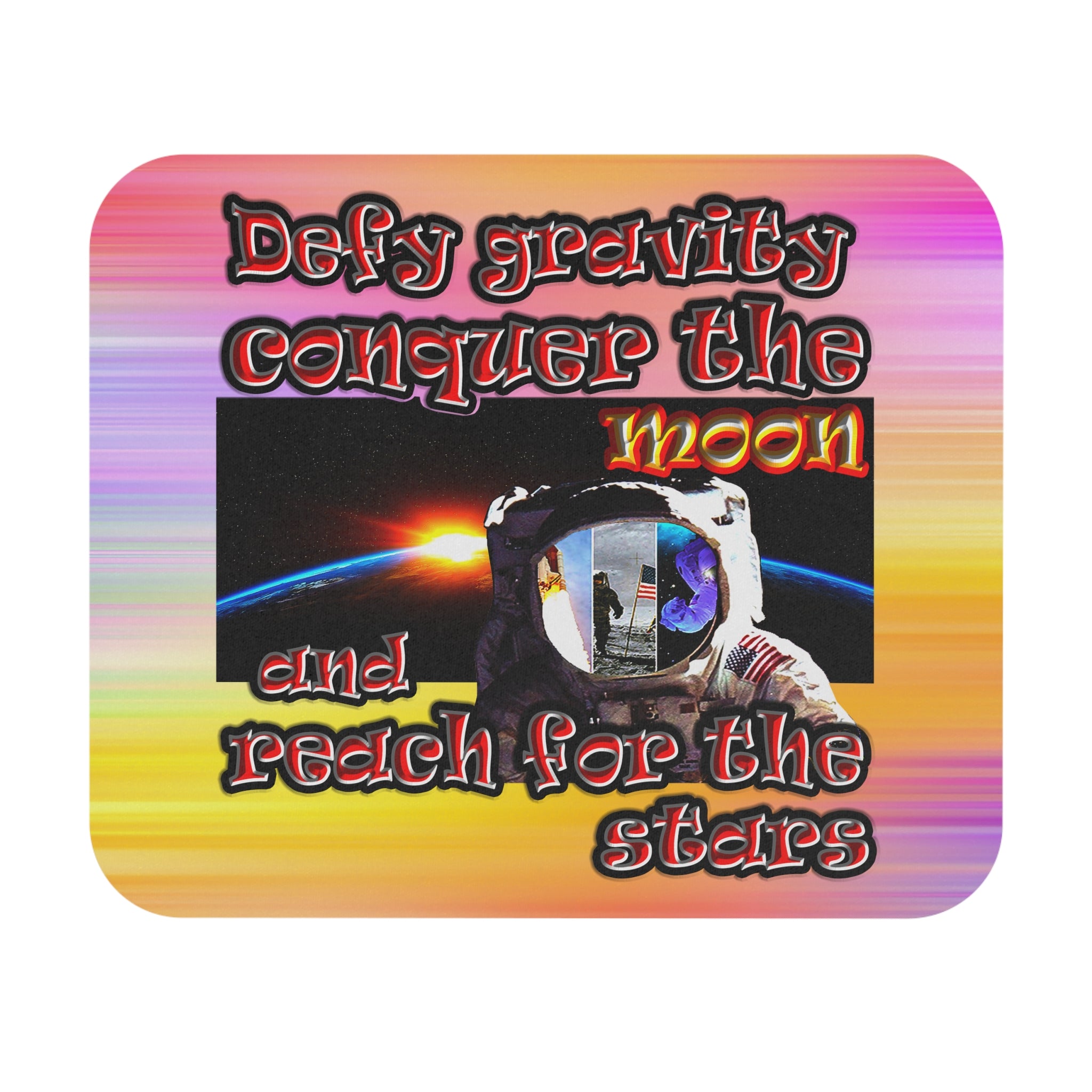 defy conquer reach - Mouse Pad (Rectangle) (color blur)