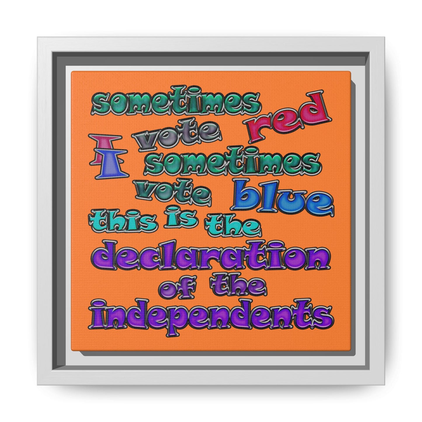 declaration of the independents - framed canvas art (crusta)