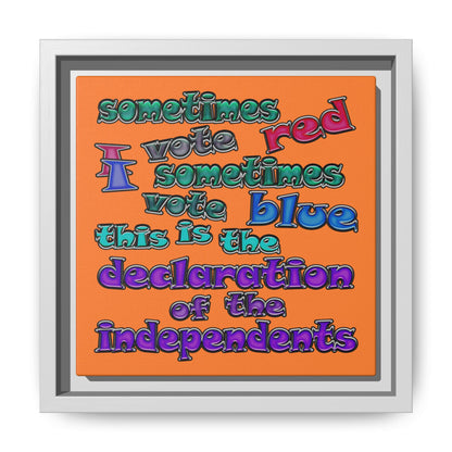 declaration of the independents - framed canvas art (crusta)