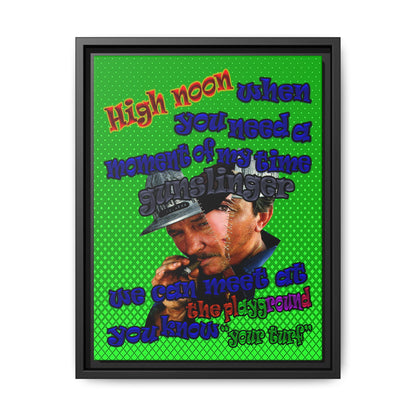high noon - framed canvas art (logo green)