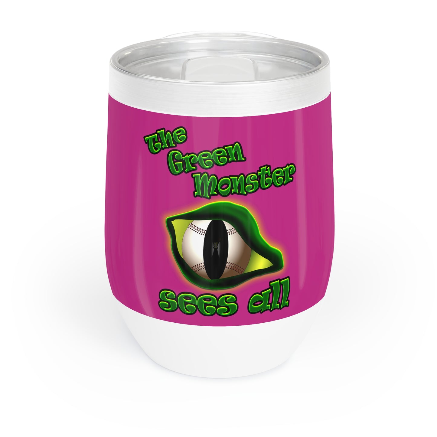 green monster - Chill Wine Tumbler (pink)
