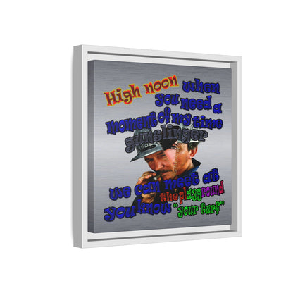 high noon - framed canvas art (brushed nickel)