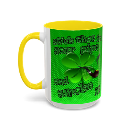 celtics logo - Accent Mug (logo green)