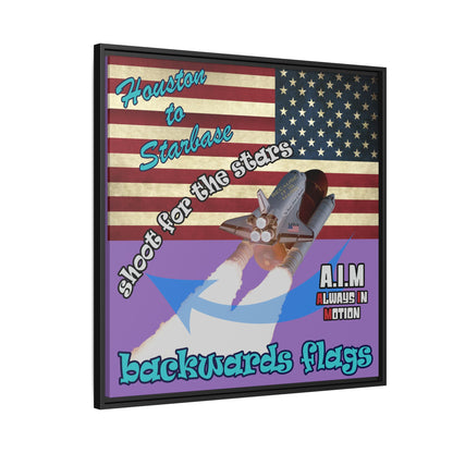 shoot for the stars - framed canvas art (light purple)