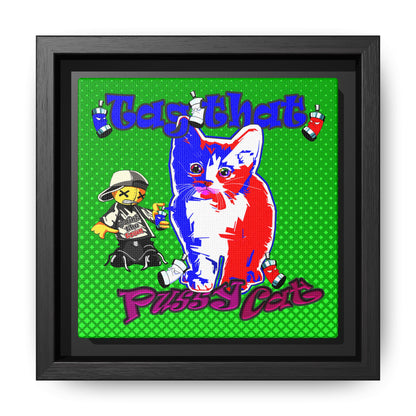 tag that - framed canvas art (logo green)