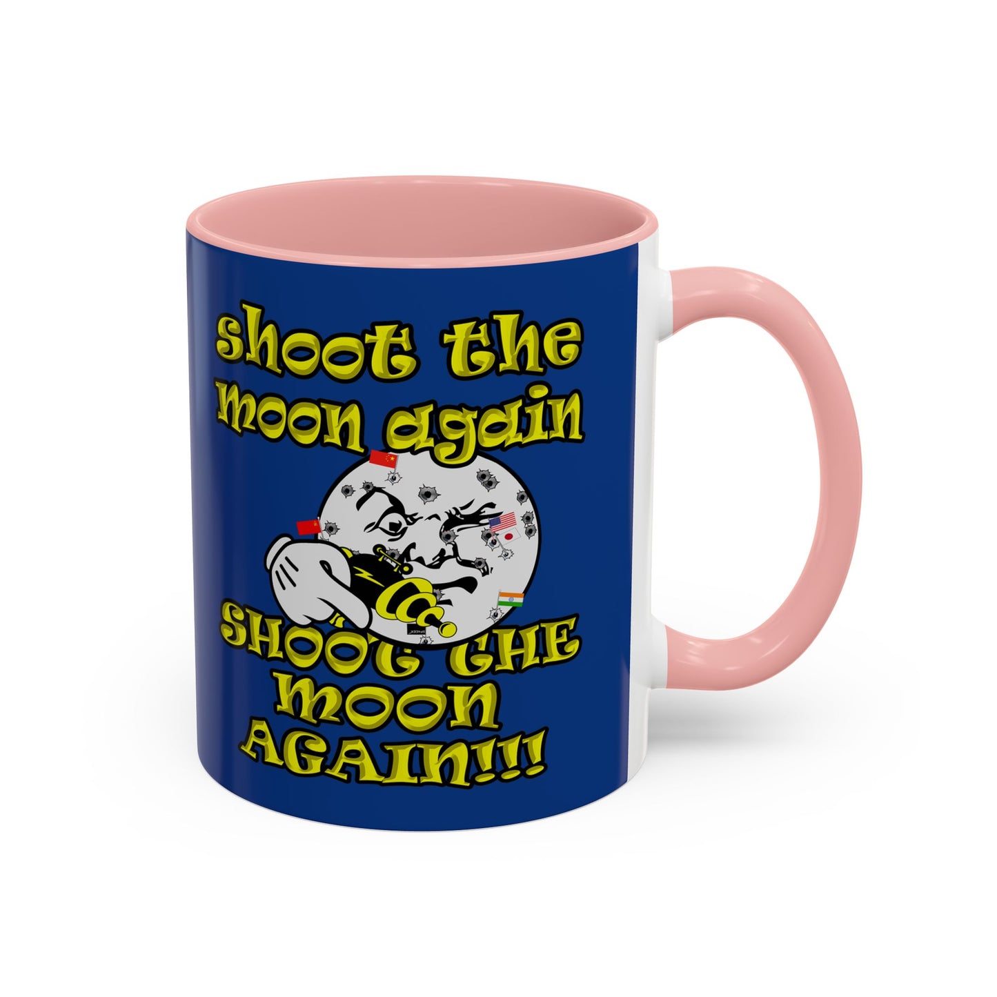 shoot the moon again - Accent Mug (dark blue)