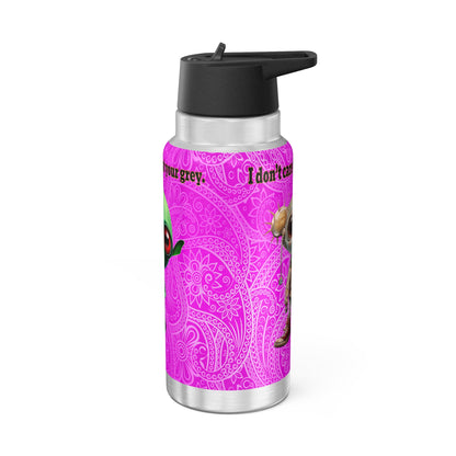 I don't care that your grey - Gator Tumbler, 32oz  (pink swirl)