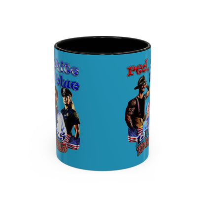 rw&b lives matter - Accent Mug (turquoise)